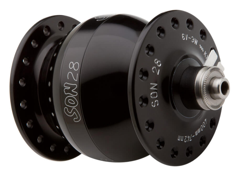 SON 28 black anodized, 36 hole