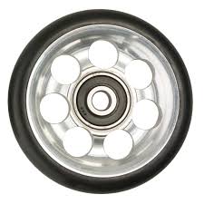 SON Wheels for Brompton rack, natural aluminium, pair